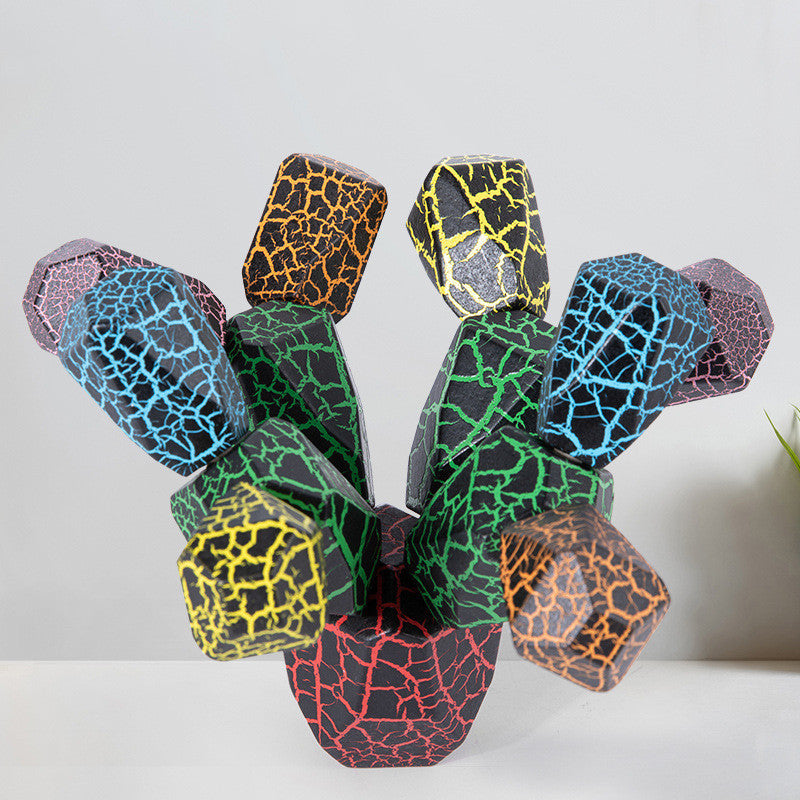 Wooden Rainbow Cactus Stacker – Montessori Building Blocks Educational Toy for Kids