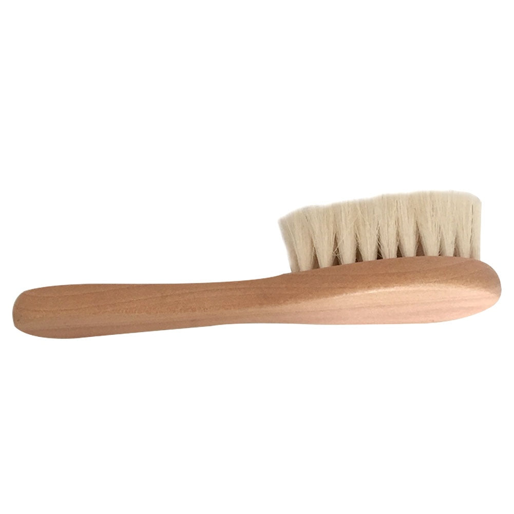 Natural Wood Hairbrush and Comb Kit