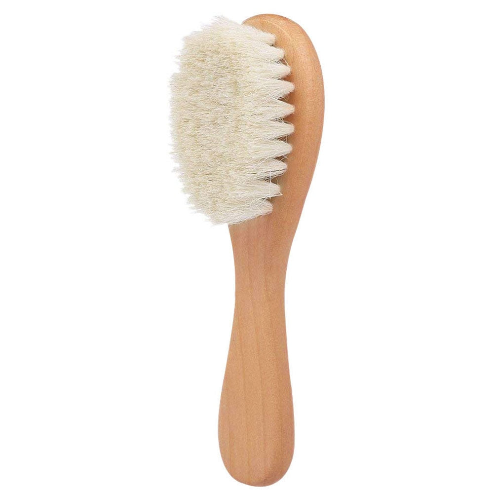 Natural Wood Hairbrush and Comb Kit
