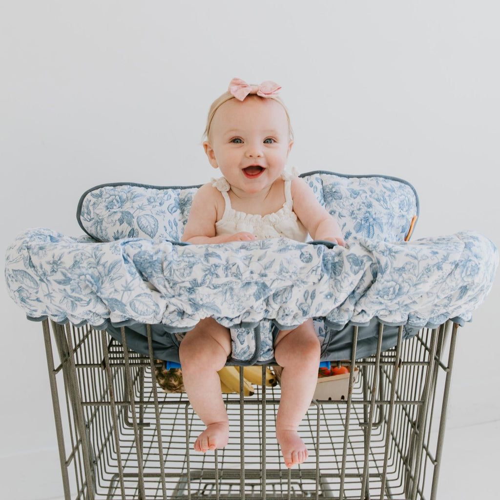 Baby Shopping Cart Cover | Heritage Blue