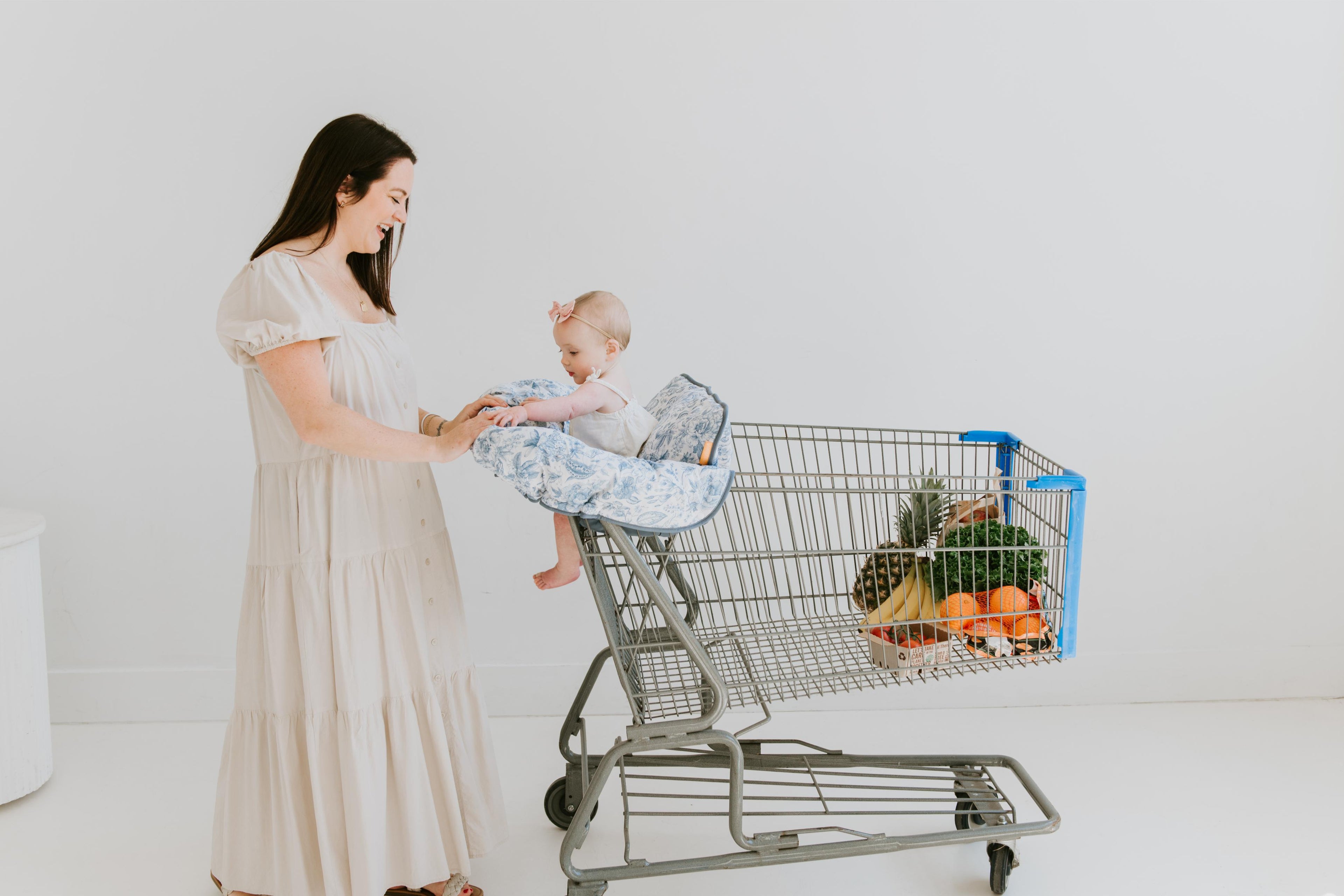 Baby Shopping Cart Cover | Heritage Blue