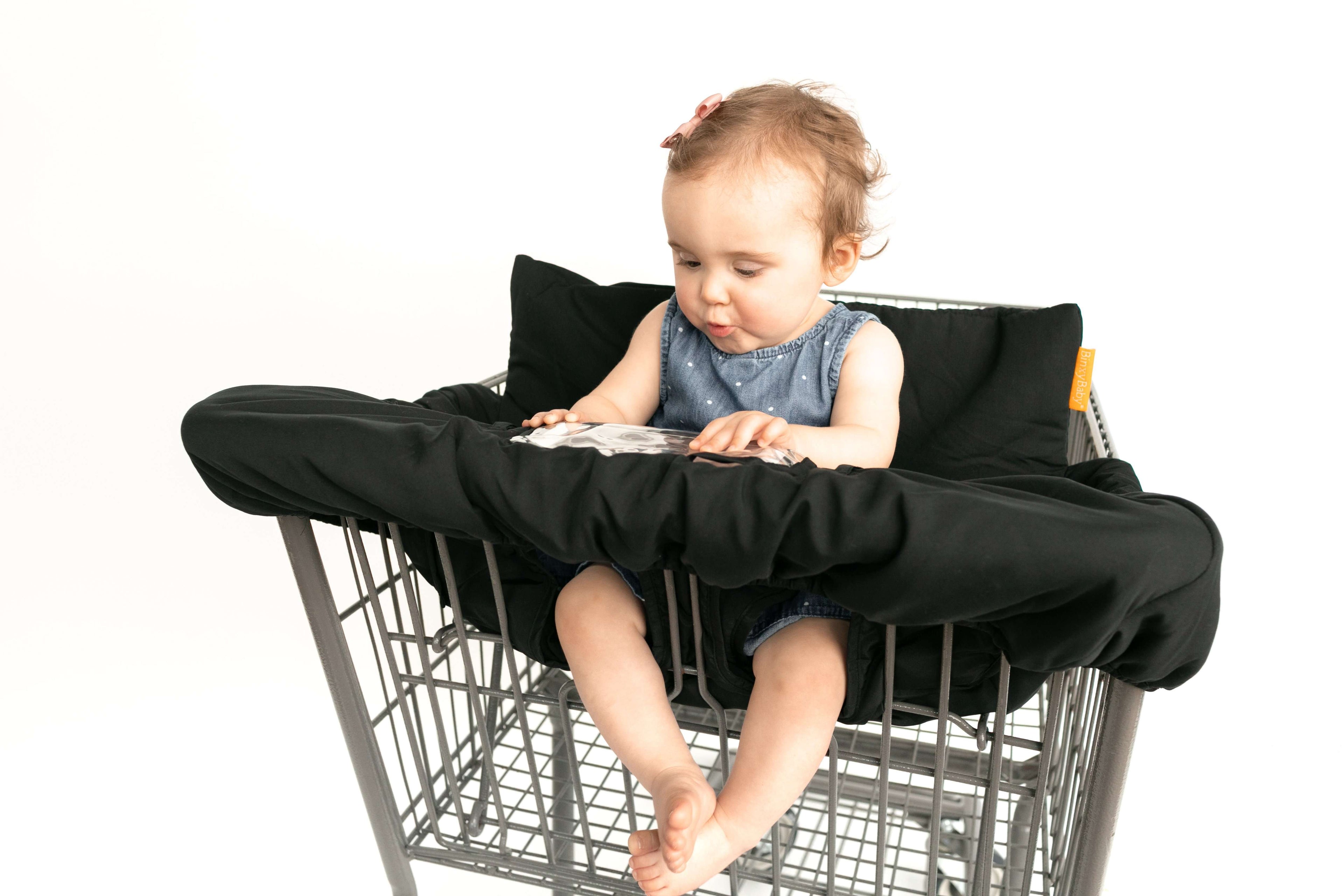 Baby Shopping Cart Cover | Black Fabric