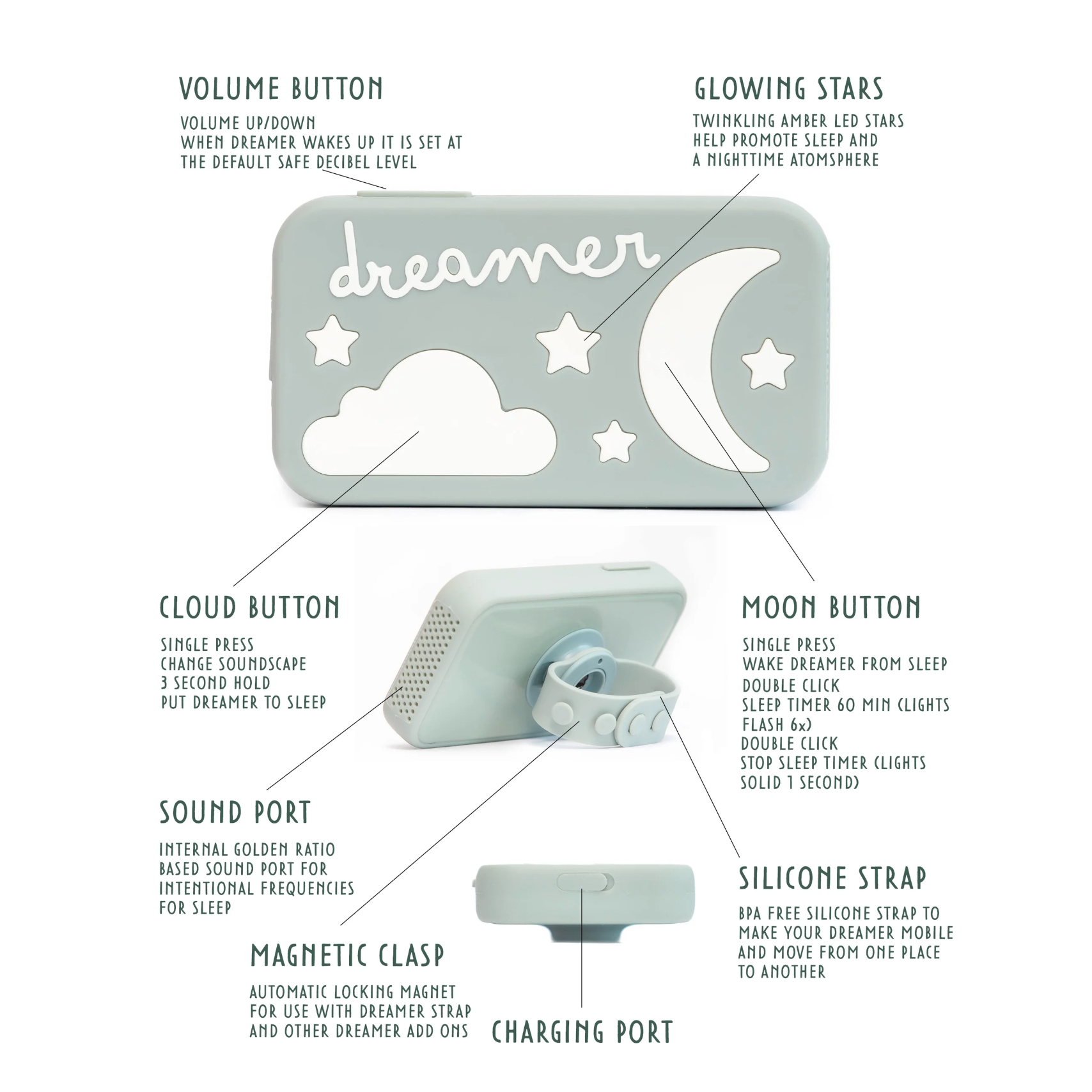 Dreamer™ Science-Backed Baby Sound Machine | 432Hz & 528Hz Sleep Aid