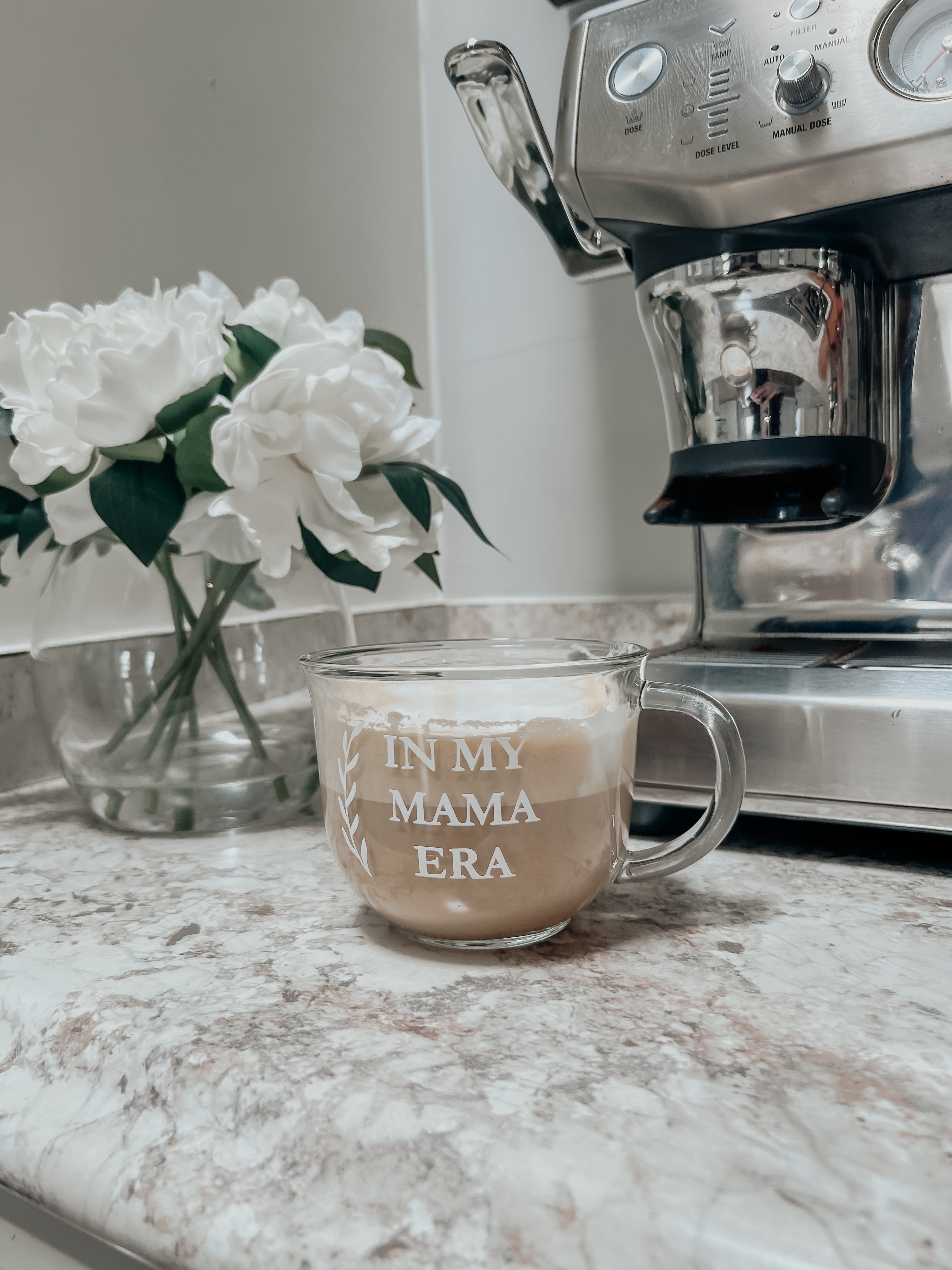 Mama Era Glass Latte Mug