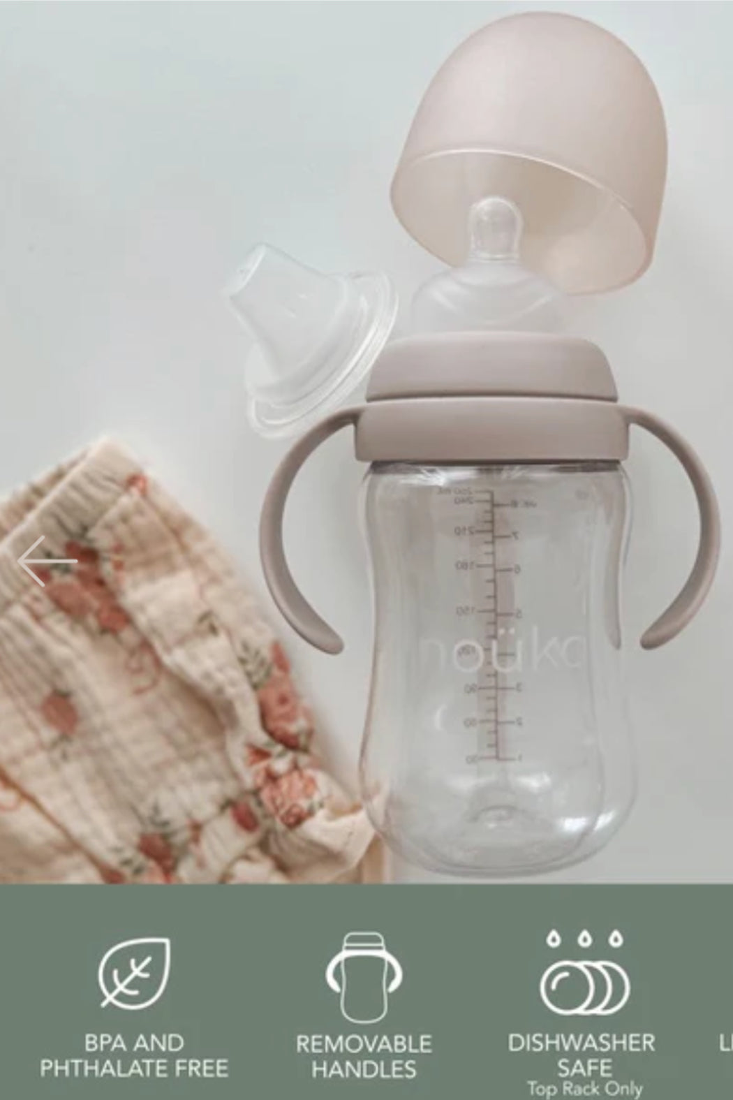 noüka Transitional Baby Bottle/Sippy Cup